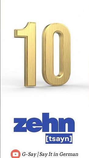 Learn German Numbers 0–10 | Counting with Pronunciation (A1) - G-Say | Say It in German series