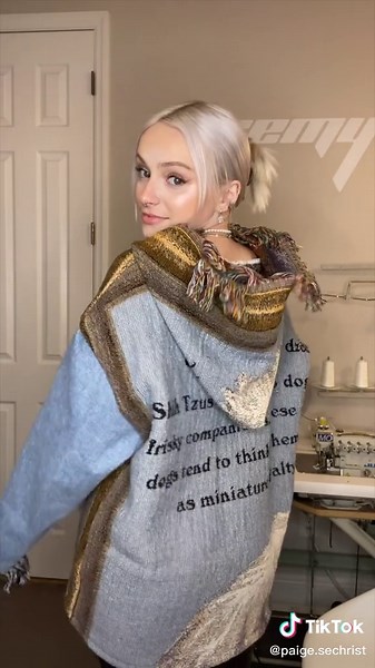 DIY Blanket to Hoodie Upcycle Tutorial