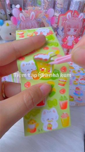 Sticker , hình dán lấp lánh 200 tấm #sticker #hinhdan #diy #tiemtaphoanhakem #unboxing