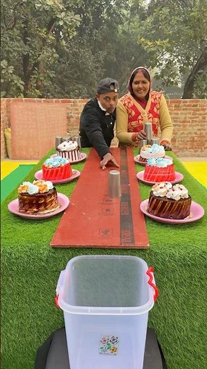 Amazing cup drope win cake 🎂 funny family challenge ✅ #shorts #game