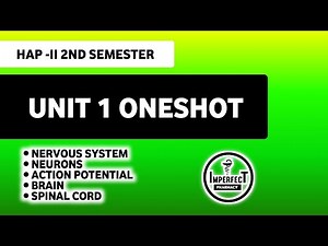 Nervous System | Brain | Spinal Cord | Complete Unit 1 | HAP 2nd Semester