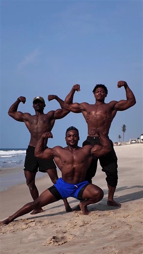 Flexing Lagos beach