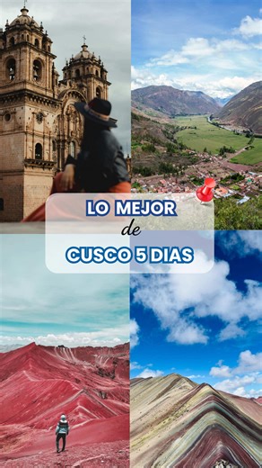 Cusco no se recorre en un día… se vive paso a paso. ⛰️✨ 5 días, 5 experiencias que te conectan con lo mejor de los Andes: 🏛️ City Tour Cusco Historia viva en cada rincón: templos, cultura y el legado inca que aún se siente. 🌄 Valle Sagrado Pueblos tradicionales, paisajes únicos y una energía que te envuelve. 🚆 Machu Picchu El destino que todos sueñan… y que supera cualquier expectativa. 🥹 🌈 Palcoyo Montañas de colores en un entorno tranquilo, perfecto para disfrutar sin exigencia. 💧 Laguna