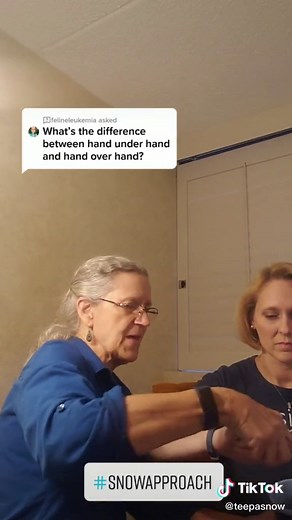 Answer to @felineleukemia Teepa talks Hand-under-Hand #caregiver #alzheimers #dementiaawareness #snowapproach #dementia #huh #skills