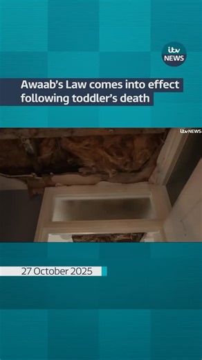 A new law to force landlords to fix dangerous damp and mould issues comes into effect today, following the death of a two-year-old boy. The toddler’s death caused outrage and prompted the passage of Awaab’s Law with a requirement for landlords to fix reported hazards in social housing more speedily and rehouse tenants in safe accommodation if necessary. #itvnews | ITV News