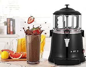 YUCHENGTECH 5L Commercial Hot Chocolate Maker Machine Chocolate Dispenser Warmer Hot Beverage Warmer for heating Chocolate Coffee Milktea CE Certification (220V, 5L)
