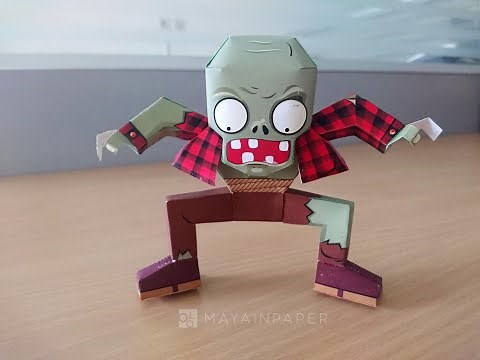 Bungee Zombie Plants Vs Zombies Papercraft