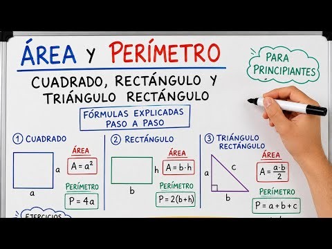Área y Perímetro del Cuadrado, Rectángulo y Triángulo Rectángulo 🤓 Fórmulas y Ejercicios Paso a Paso