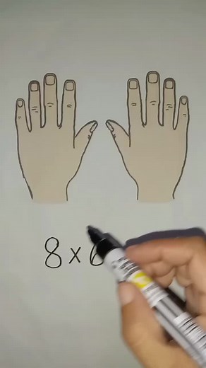 Finger multiplication technique #mathtrick #mathtutorials #mathlover #learningmathematics