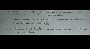 State the laws of reflection. Write the Cartesian sign conventi... | Filo