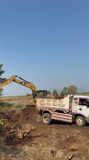 BIG ROCK DROP! 😱 Excavator Loading Dump Truck