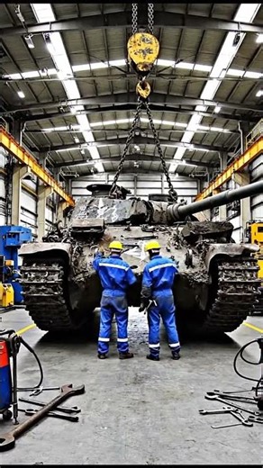 Wonderful Tank Restoration M4 Sherman War Tank Full Timelapse Rebuild #restoration #shorts