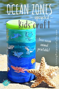 Ocean Zones Upcycled Craft Activity for Kids - Living Porpoisefully