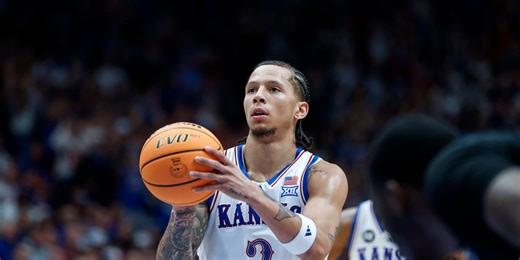 No. 14 Kansas upsets No. 5 Houston inside Allen Fieldhouse