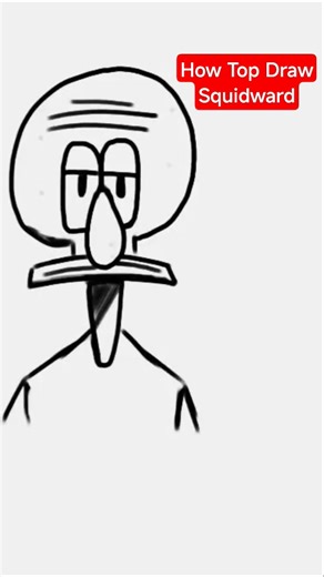 How To Draw Squidward #sketch #howtodraw #beginner