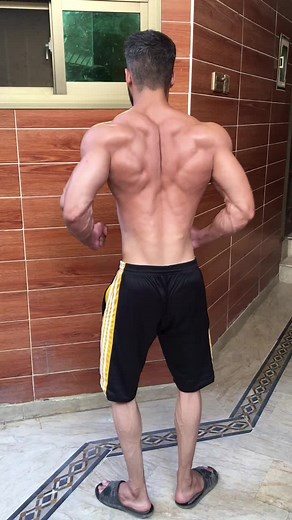 Showcasing Muscular Physique with Dynamic Flexing Poses