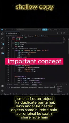 shallow copy in c++ #CodeBowla