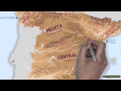 MAPA FÍSICO de ESPAÑA