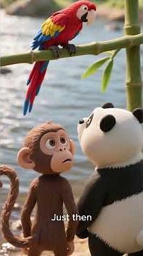 The Floating Leaf | Panda, Monkey & Parrot Problem-Solving Story