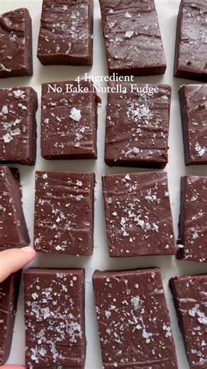 Did you know that you can make Nutella fudge with just 4 ingredients?! …Well 3 if you don’t count the flaky salt! This recipe is one of those perfect easy-to-make holiday desserts that always gets gobbled up before I even get to hide a piece for later. This easy fudge recipe also make an incredible Christmas gift if you’re looking to DIY it this year! Here’’s what you’ll needComment or DM 🍫 to get the full printable recipe sent to your inbox!🍫1/2 cup nutella🍫10 oz dark chocolate wafers or chi