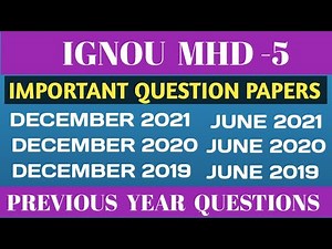 MHD 5 IMPORTANT QUESTION PAPER | PREVIOUS YEAR'S QUESTION PAPER | सत्रांत परीक्षा के प्रश्नपत्र