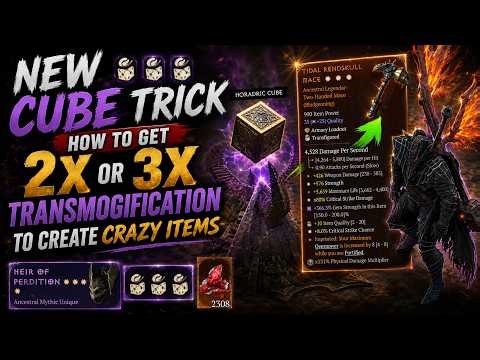 NEW CUBE TRICK HOW TO GET 2x 3x TRANSFIGURATION TO CREATE CRAZY ITEMS