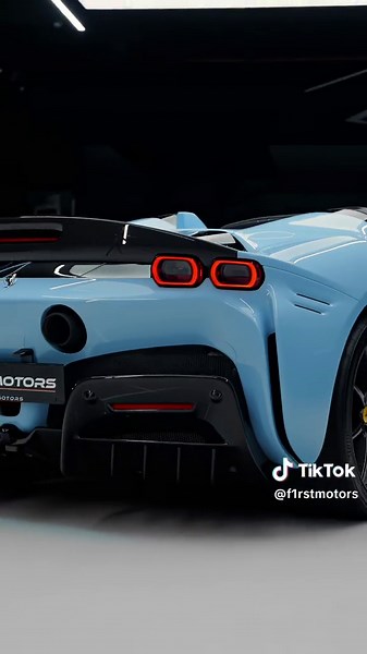 Revitalize Your Monday with the Stunning Ferrari SF90 Spider in Baby Blue