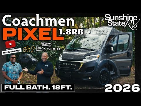 FIRST LOOK: 2026 Coachmen Pixel 1.8 Rear Bath | FIRST 18' Coachmen Model w/ ‪@strangerpalooza‬
