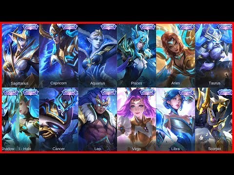 All old zodiac skins in mobile legends