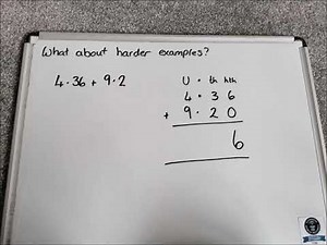 Addition with decimals using chimney sum method