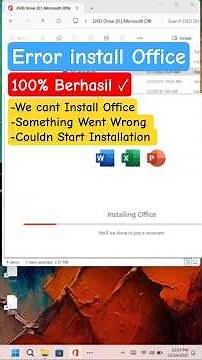FIX We Cant Install Error ! Couldnt Start Office Installation ! Something Went Wrong Error