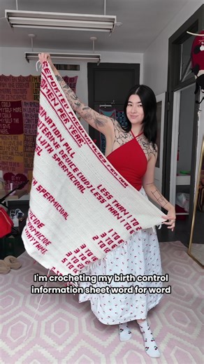 part 7 of crocheting my brith control information sheet ❤️ yarn is WOTA bulky by @Knit Picks ❤️ more information about this project can be found on my website (linked in my bio)