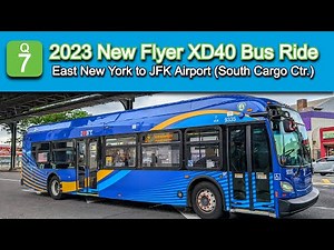 MTA Q7 Bus Ride: 2023 New Flyer XD40 9344 From East New York to JFK Airport South Cargo Center