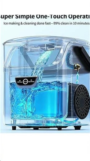 Nugget Ice Maker Countertop – Ready in 5 Minutes, 40lbs/Day Soft Sonic Ice, Portable Ice Machine