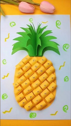 Paper pineapple making