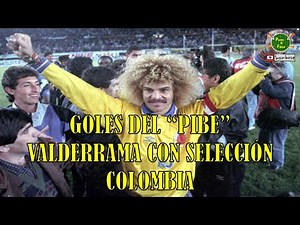 Goles del "Pibe" Valderrama con la Selección Colombia