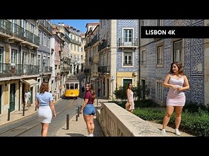 Lisbon Portugal Walking Tour 4K | Historic Streets & City Life