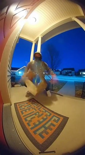 Masked Package Thief vs Exploding Decoy Box Instant Regret Caught on Video
