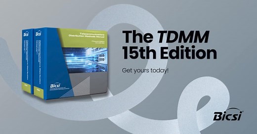The #Telecommunications Distributions Methods Manual (TDMM), 15th edition is known as the cornerstone of modern #ICT design. This new #BICSI manual will educate you on ICT topics from electromagnetic compatibility to residential #cabling and much more. Don't wait to purchase yours! https://www.bicsi.org/education-certification/education-@-bicsi-learning-academy/technical-publications/telecommunications-distribution-methods-manual | BICSI