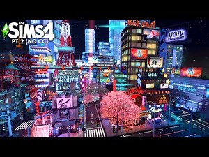 NEON TOKYO CITY!!🗼 PART 2 |The Sims 4 | Speed build