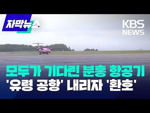 [자막뉴스] '유령 공항'에 내려앉은 분홍 항공기에 모두가 환호한 이유 / KBS 2023.08.11.