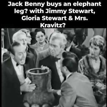 Jack Benny buys an elephant leg? With Jimmy Stewart, Gloria Stewart & Mrs Kravitz? & Rochester!