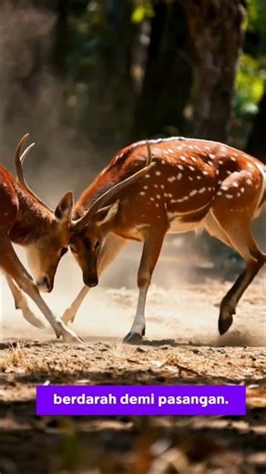 Cinta paling sakit bukan ditinggal… tapi harus pergi demi keselamatan 💔🦌 #faktasains #sadstory