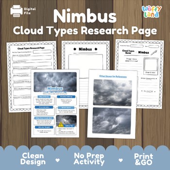 Nimbus Cloud Types Research Project | Weather Science Rain Cloud Activity
