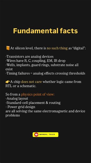 Device physics and analog is the key 👆 #chipdesign #vlsi
