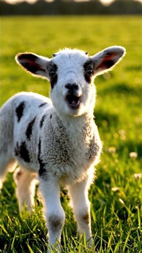Adorable Tiny Lamb Sounds 😍🐑 #animals #animalsounds #sheep #lamb #shorts