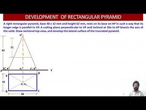 Engineering Graphics Lecture 014F Development of Surfaces of Solids VI Rectangular Pyramid cut byAIP