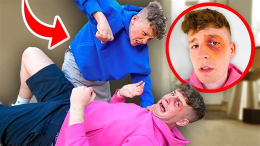 Little brother pranks an older sibling