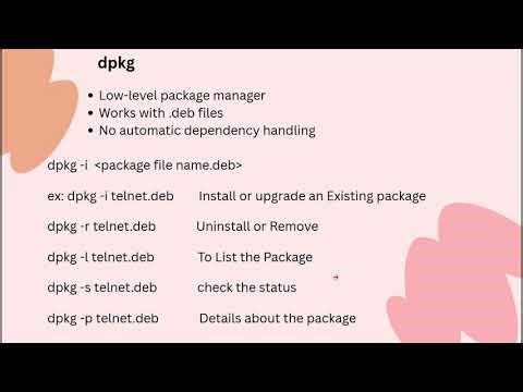 Package Manager | dpkg | apt