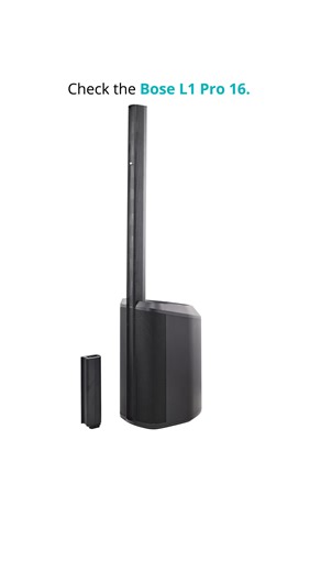 You are looking for a mobile audio system? The Bose L1 Pro 16 portable Line Array System sets benchmarks in performance and portability for singer-songwriters, DJs and bands. Available at Thomann. | Thomann